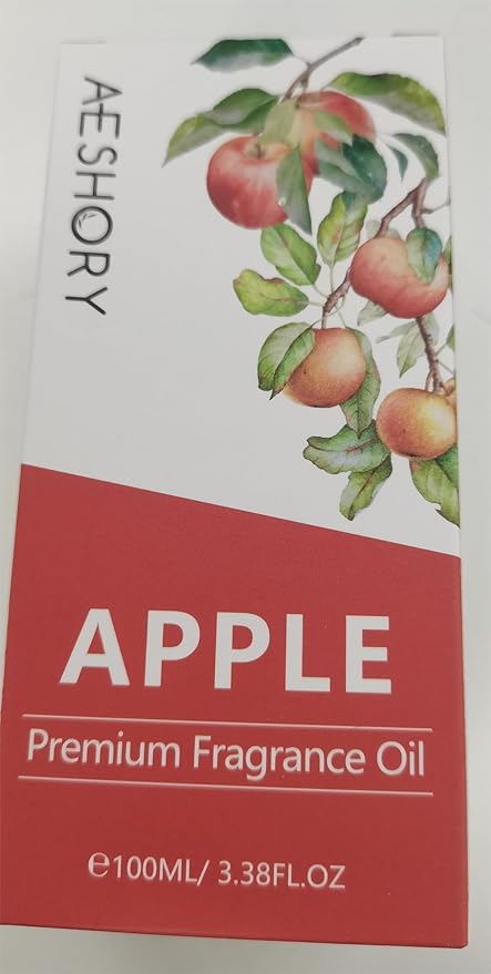 Apple Fragrance Oil 3.38FL.OZ - Aromatherapy Essential Oils for Diffusers for Home, Apple Scented Oils for Massage, Soap Candle Making Scents - 100ML