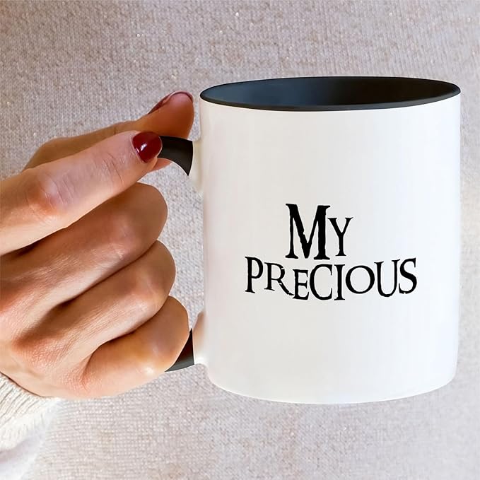 Retreez Funny Mug - My Precious Coffee Tea 11 Oz Ceramic Coffee Mugs - Funny, Sarcasm, Sarcastic, Motivational, Inspirational birthday gifts - White Mug with Black Handle and Inner