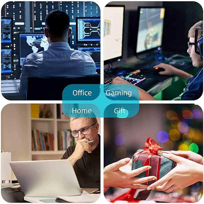 4 in 1 Ergonomic Memory Foam Mouse Pad Wrist Rest Set, Large XXL Gaming Desk Pad + Keyboard Wrist Rest + Mouse Wrist Cushion + Coaster for Home Office Study Gaming, Cats Under The Moon