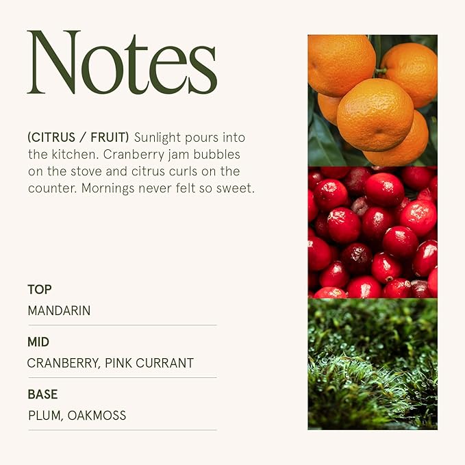 LA JOLIE MUSE Ruby Berry Bliss Scented Candle – Mandarin, Cranberry & Plum | 19 oz Festive Fall Candle | Wooden Wick | Clean Burn & Vibrant Scent | Fun Gift for Hosts & Fall Tablescapes