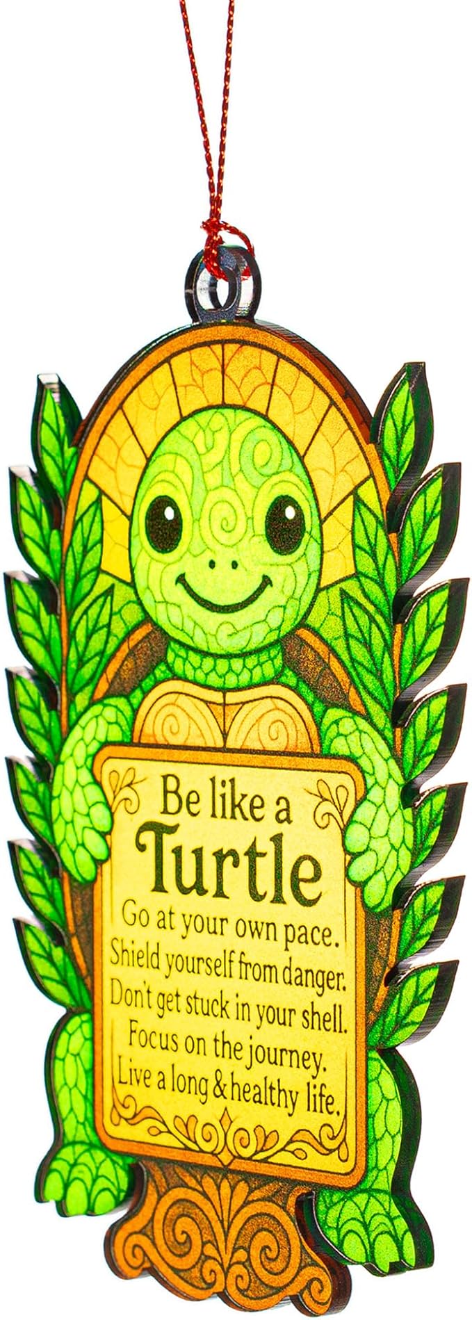 Turtle Gifts, sea Turtle Ornament, Turtle Gifts for Women, Beach Gift,Coastal Gift. Christmas Ornament 2025, Suncatcher Effect Stained Glass Window Hanging, car Hanging Accessories