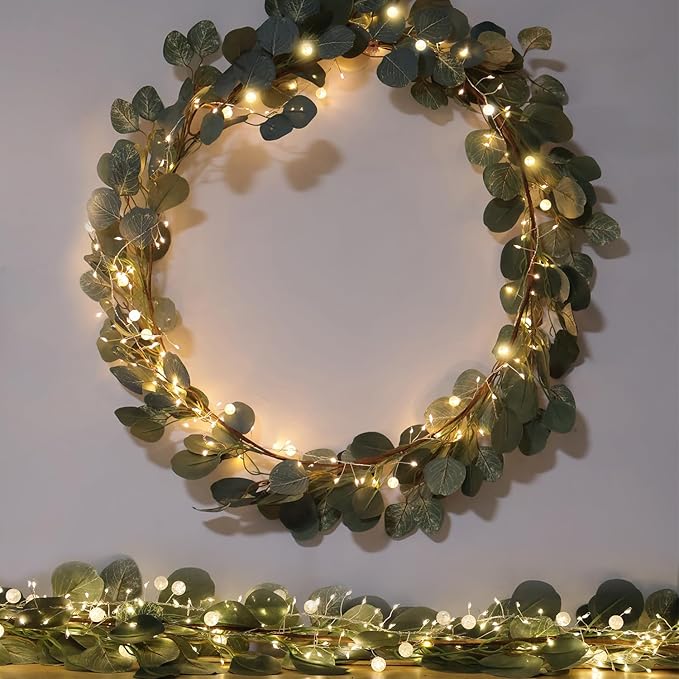 Battery Powered Fairy Lights with Remote, 200Led Cluster Lights Christmas Twinkly Globe String Lights for Christmas Tree Waterproof Copper Wire Firecracker Light for Bedroom Indoor Decoration