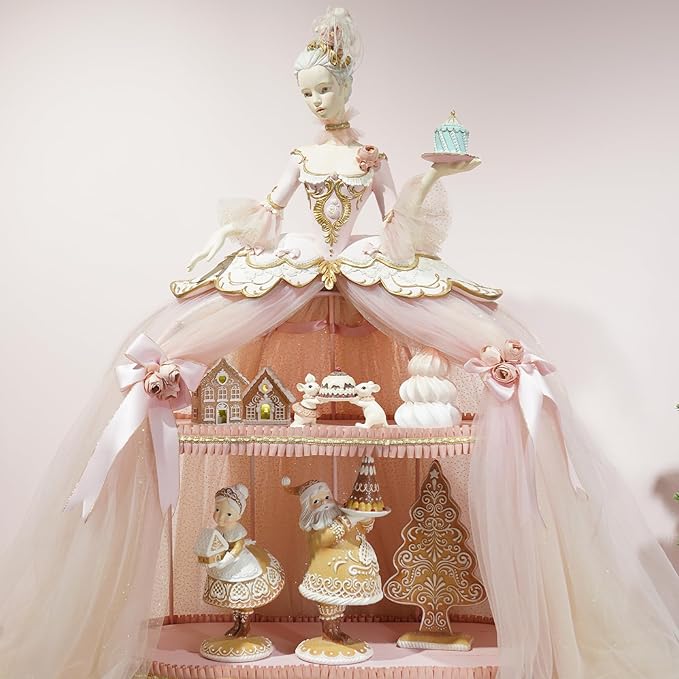 Braxio Christmas Decorations Indoor Home Decor - Resin Cute Christmas Mouse Holding Cake for Women Coffee Table Desk Christmas Decor 5.5 * 2.5 * 3.5 Inch