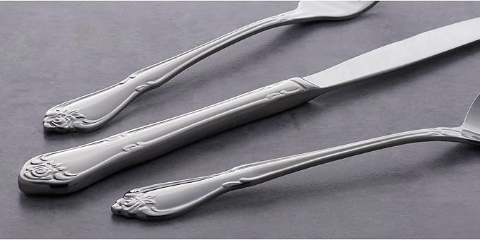 Oneida B552004E True Rose Everyday Flatware Teaspoons, Set Of 4, 5.97" L x 1.26" W