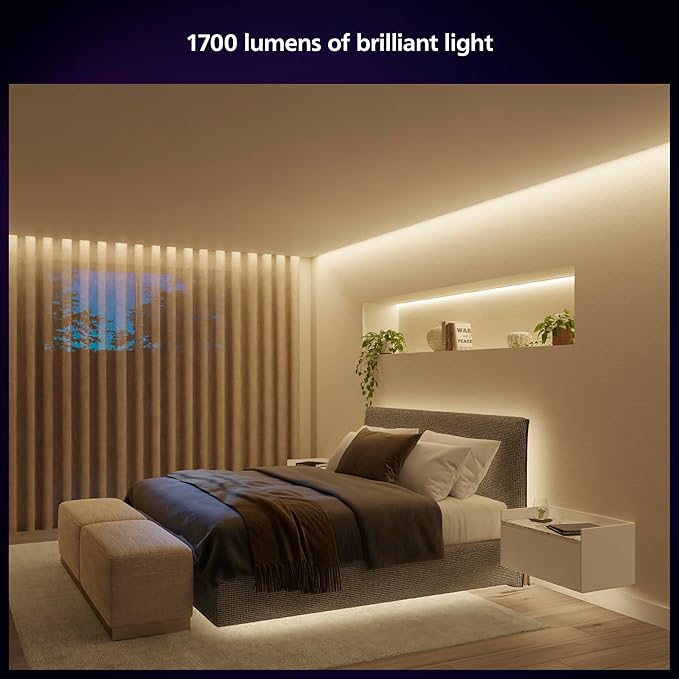 Philips Hue Indoor 10 Ft Smart LED Solo Lightstrip Base Kit Bundle with Bridge - Control with Hue App, Compatible with Alexa, Google Assistant, Apple HomeKit