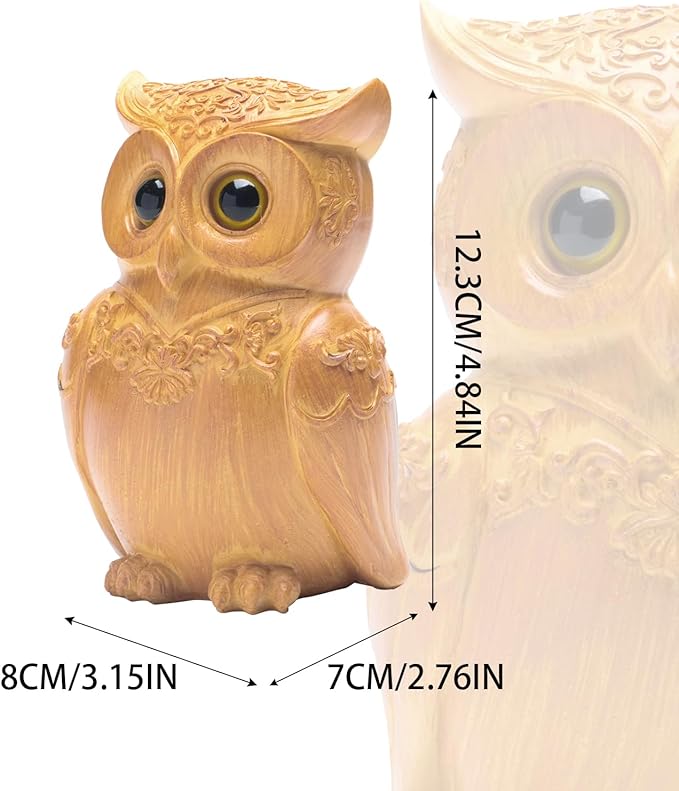 Owl Figurines Resin Statue Home Decor Sculptures Ornament for Bookshelf Living Room,Housewarming Gift