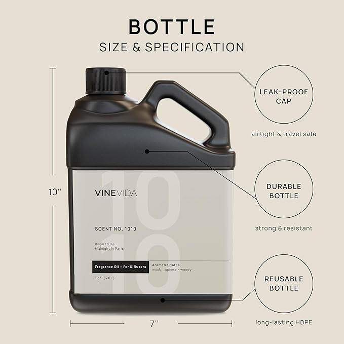 VINEVIDA (128oz) Hotel Fragrance Collection Diffuser Oil - Hotel Scents Diffusers for Home - Cold Air Diffuser Oil - Hotel Scent Essential Oil - Scent No.1010 Inspired by Hotel Costes