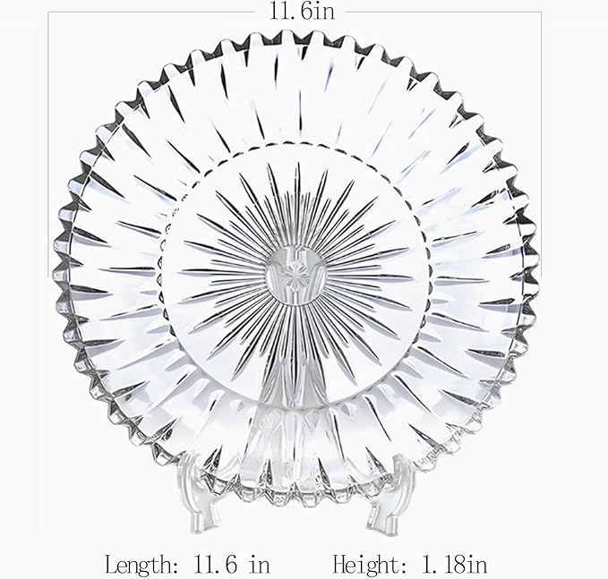 Glass Fruit Bowl or Decorative Bowl, used for Kitchen counter or living room center table decoration, Centerpiece Bowl,Serving Trays(11.6in)