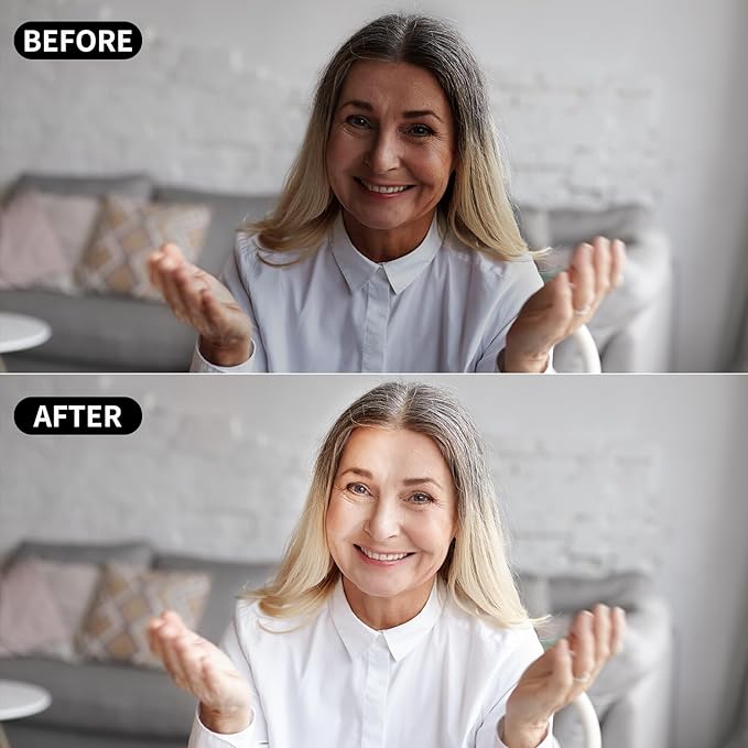 2Pack Video Conference Lighting, Zoom Lighting for Computer with Clamp, 30 Light Modes, Eye Caring Swing Arm Desk Light with Memory & Timing Func for Home Office, Video Call, Video Conferencing