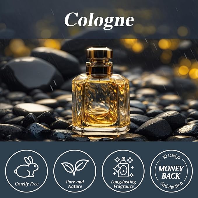 Cologne Fragrance Oil 3.38FL.OZ - Aromatherapy Essential Oils for Diffusers for Home, Cologne Scented Oils for Massage, Soap Candle Making Scents - 100ML