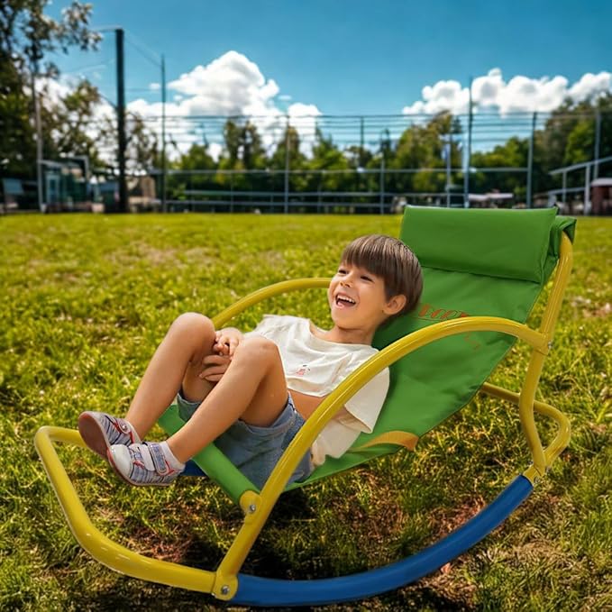 PLATPORTS Big Recliner Chair Oversized - Living Room Chairs - Kids Saucer Chair Seesaw - Toddler Chaise Lounge Reading Chair - Playground Equipment for Home - Backyard, Daycare