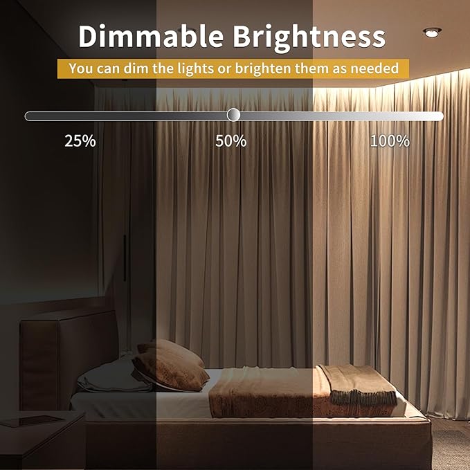 100FT COB LED Strip Lights DC 24V Dimmable 3000K Warm White Flexible LED Tape Light for Bedroom, with Remote and app Control LED Tape Lights,for DIY Home Decoration