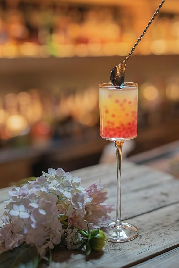 8'' & 12" Stainless Steel Cocktail Muddler & Long Handle Mixing Spoon Set - Professional Bar Tools for Mojitos, Fruit Drinks & Craft Cocktails | Heavy-Duty Stirring & Muddler Kit