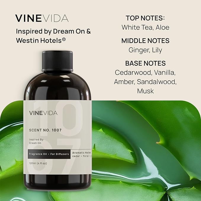 VINEVIDA (32oz) Hotel Fragrance Collection Diffuser Oil - Hotel Scents Diffusers for Home - Cold Air Diffuser Oil - Hotel Scent Essential Oil - Scent No.1007 Inspired by Westin Hotels