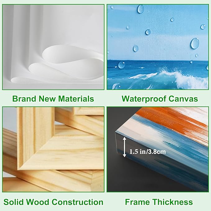 BANHUA1 Vintage Halloween Canvas Wall Art, Cute Ghost with Candle Picture Print, Dark Academia Wall Decor for Home, Living Room, Bedroom, 48 x 36 Inch