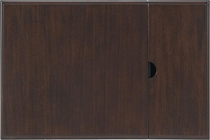 Martin Svensson Home Elegant Chairside End Table, 24 in x 16 in x 25 in, Blue with WalnutTop