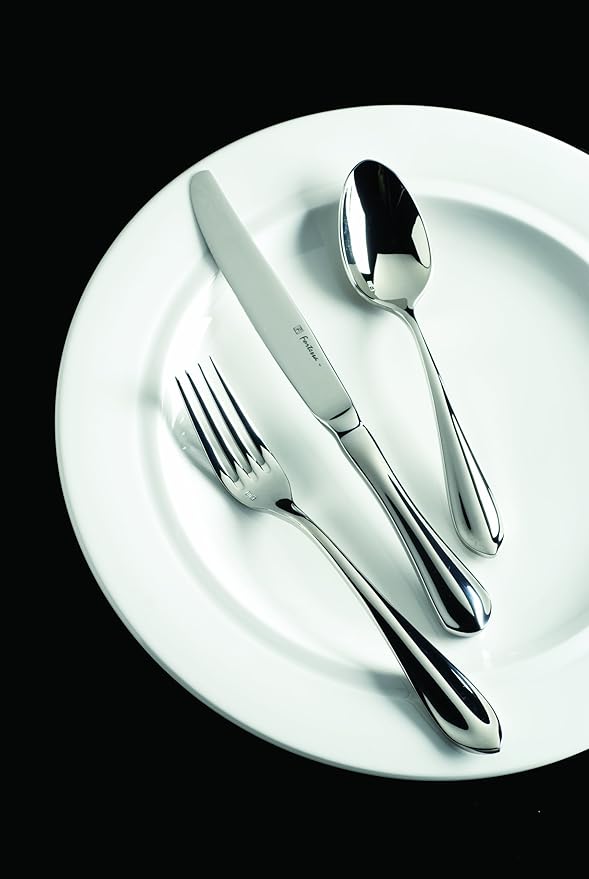 Fortessa Forge 18/10 Stainless Steel Flatware 20 Piece Place Setting, Service for 4