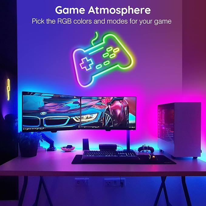 AILBTON 60FT Led Neon Rope Lights Control with App/Remote,Flexible Led Rope Light,Multiple Modes,IP65 Outdoor RGB Lights Waterproof,Music Sync Gaming Led Neon Strip Light for Bedroom Decor