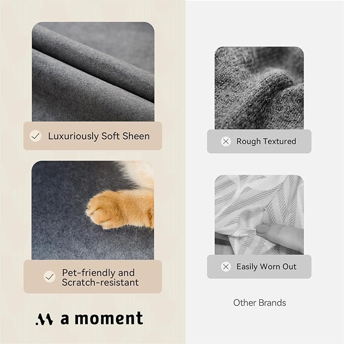 a moment Pack of 2 Jeans Blue Stain-Resistant Throw Pillow Covers Pet-Friendly Pillowcases Cushion Covers for Sofa Couch Bed Outdoor Waterproof 20x20 Inch