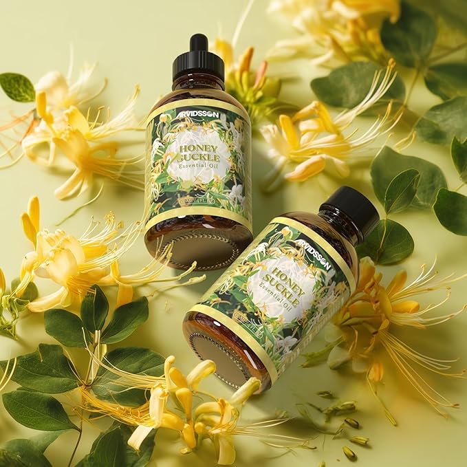 Honeysuckle Essential Oil 4 Fl Oz (120ml), Pure & Natural Honeysuckle Oil, Aromatherapy Essential Oils for Diffuser, Candle Making, Room Spray Diffuser Oils, Scented Oil Gift for Women
