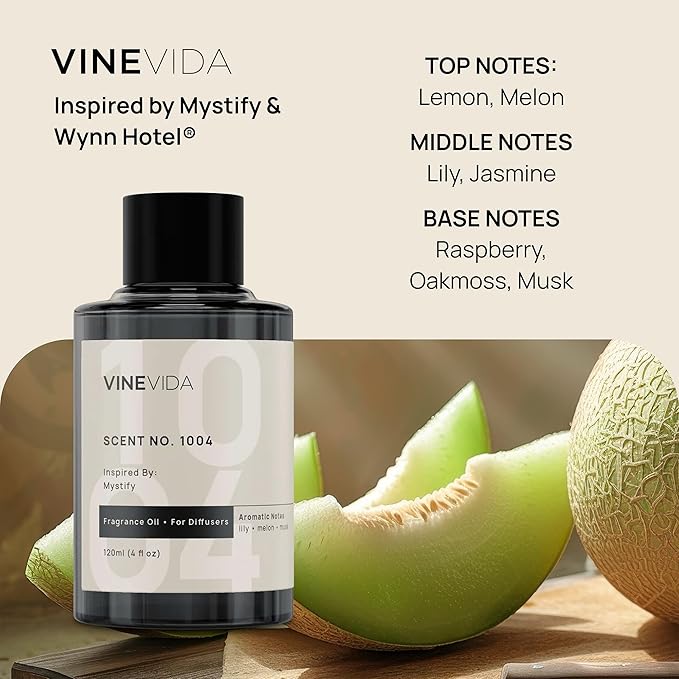 VINEVIDA Hotel Fragrance Collection - 4 Pack Diffuser Oils - Cold Air Diffusers - Scents No. 1005, 1018, 1011, 1004