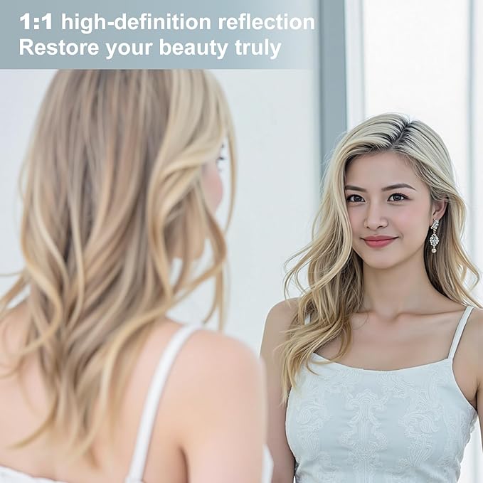 Full Length Mirror, 58"x18" Large Floor Mirror with Stand, Full Body Mirrors for Leaning or Hanging, Standing Mirrors for Bedroom, Living Room,Dressing Room, Aluminum Alloy Frame, White