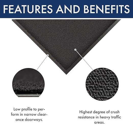 Notrax - 141S0023BL 141 Ovation Entrance Mat, for Home or Office, 2' X 3' Black