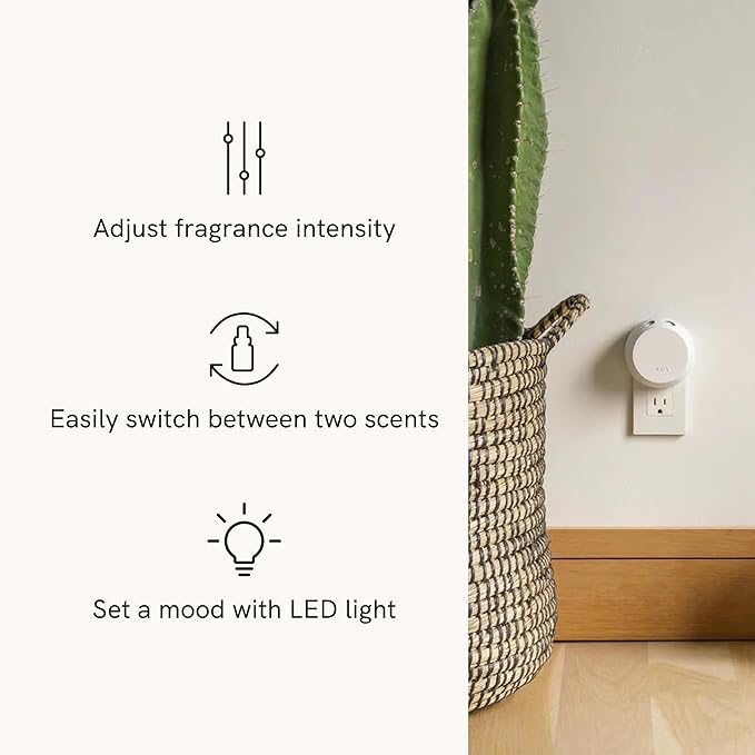 Pura Smart Home Fragrance Device Starter Set - Pura 4 - Scent Diffuser for Home - Includes Fragrance Aroma Diffuser - Square Box, Milk and Washed Cotton Scent Refills