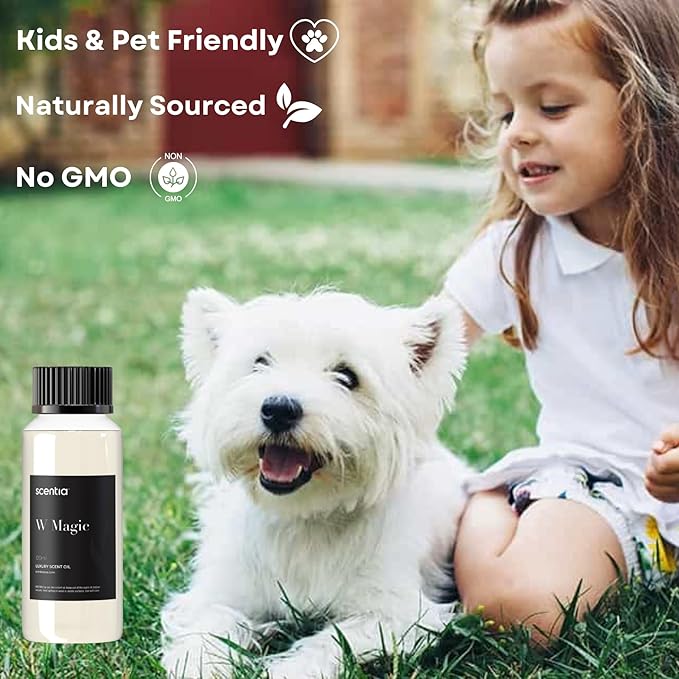 Scentia W Magic Hotel Diffuser Oil - 120 mL 4.06 fl oz - Aromatherapy Fragrance Inspired by 5-Star Hotels | Notes of Bergamot, Lemongrass, Jasmine