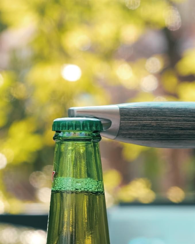 Stainless Steel BBQ Tool Set | Dark-Dyed Wood Handles | Heavy Duty Grilling Accessories | 3-Piece Outdoor Barbecue Grill Utensil Set with Spatula, Fork, and Tongs - Ideal Gift for Menโฆ