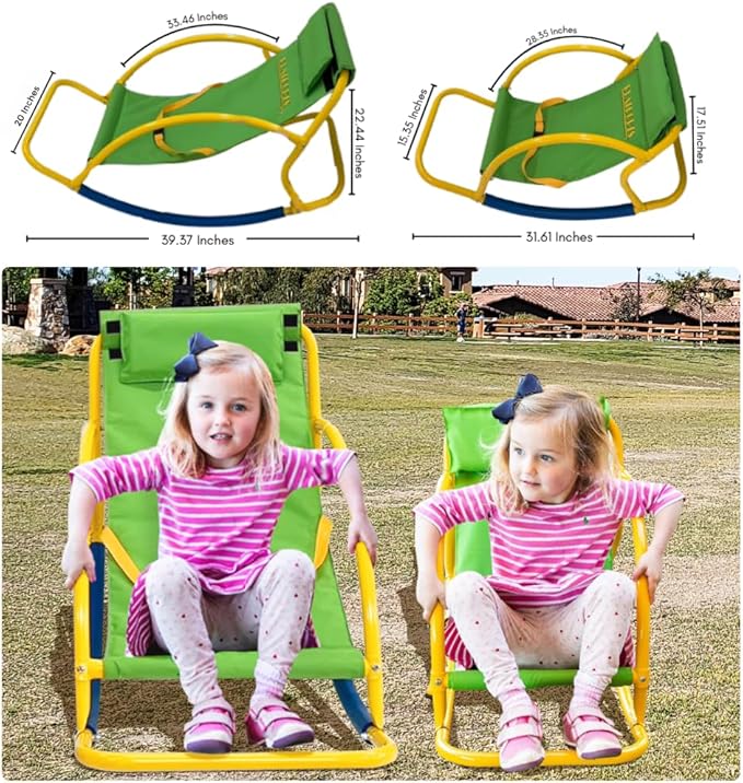 PLATPORTS Big Recliner Chair Oversized - Living Room Chairs - Kids Saucer Chair Seesaw - Toddler Chaise Lounge Reading Chair - Playground Equipment for Home - Backyard, Daycare