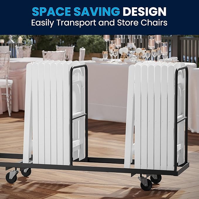 Flash Furniture Hercules Series Folding Chairs for Weddings and Formal Events, Stackable Commercial Event Seats with 1,000-lb. Static Weight Capacity, Set of 2, White