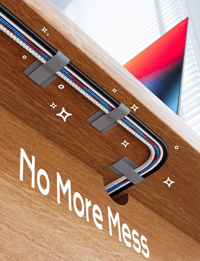 Adhesive Wire Management, 300pcs Hook and Loop Cable Ties, Adjustable Cable Straps, Sticky-Back Cord Organizer for Kitchen Appliances, Office, Home - Grey