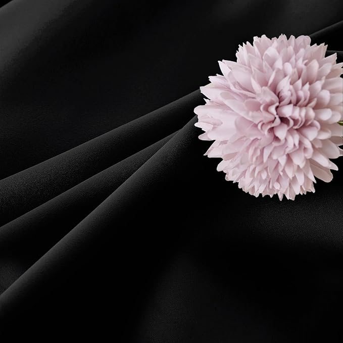 3 Layers Black Curtains Thermal Soundproof Curtains for Winter Grommet 100% Blackout Curtains 1 Panel 50x108Inches