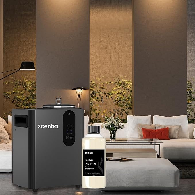 Scentia Hotel Diffuser Oil Inspired by The Nobu Hotel Scent - 500 mL 16.9 fl oz - Essential Oil Blend Jasmine, Lilly, Sandalwood & Fresh Citrus for HVAC & Ultrasonic Diffusers - Nobu Essence