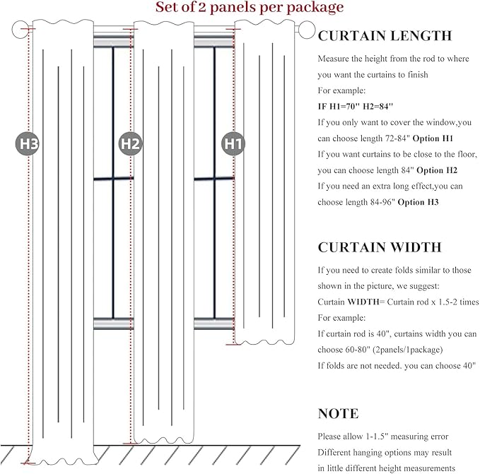 100% Blackout Pinch Pleated Curtains 120 Inches Long,Extra Long Large 10 ft Length Linen Textured Thermal Insulated Curtains & Drapes for Living/Bedroom 118 Inch Window W40 xL120 x2Panels