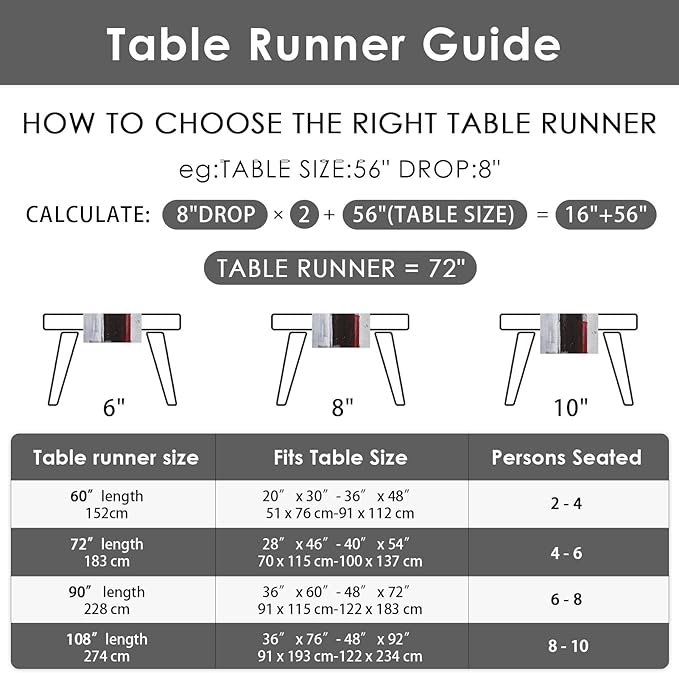 Emvency Black and White Table Runner, Modern Grey Red Art Painting for Kitchen Coffee Table Family Dinners Holiday Parties Wedding Events Decor(13x72 inch)