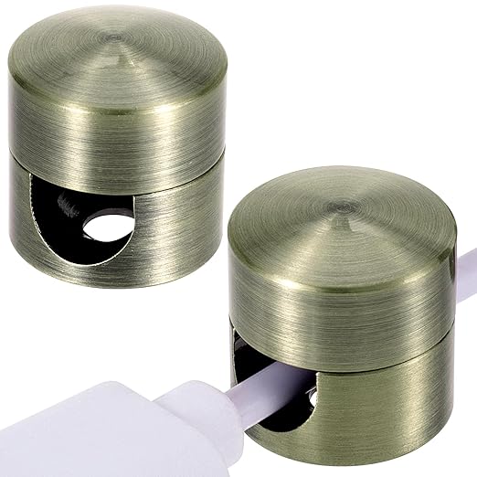 2 Sets Charger Holders for Cords, Antique Copper Color Adjustable Cable Anchor Holders, Adhesive Metal Cord Clips, Cable Management Wire Organizers for Desk, Office, Nightstand