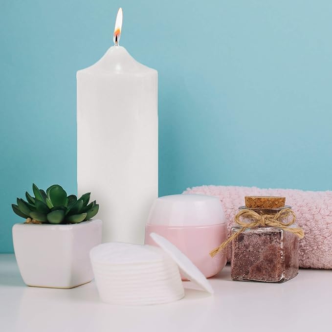 Super Z Outlet Unscented Pillar Candles for Weddings, Home Decoration, Relaxation, Spa, Smokeless Cotton Wick (1, White, 3"x9")