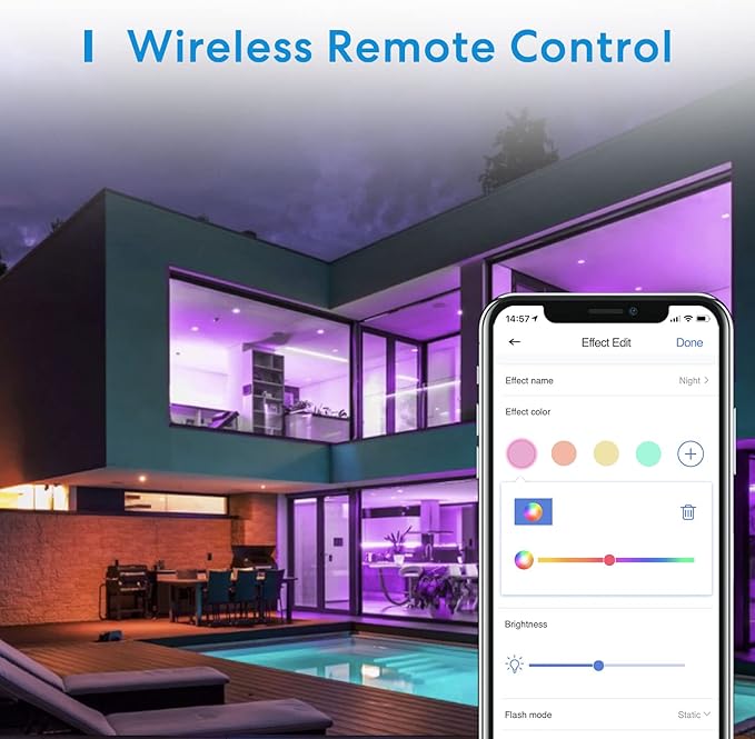meross Smart LED Strip Lights Works with Apple HomeKit, 16.4ft WiFi RGB Strip, Compatible with Siri, Alexa&Google and SmartThings, App Control, Color Changing Led Strips for Bedroom, TV