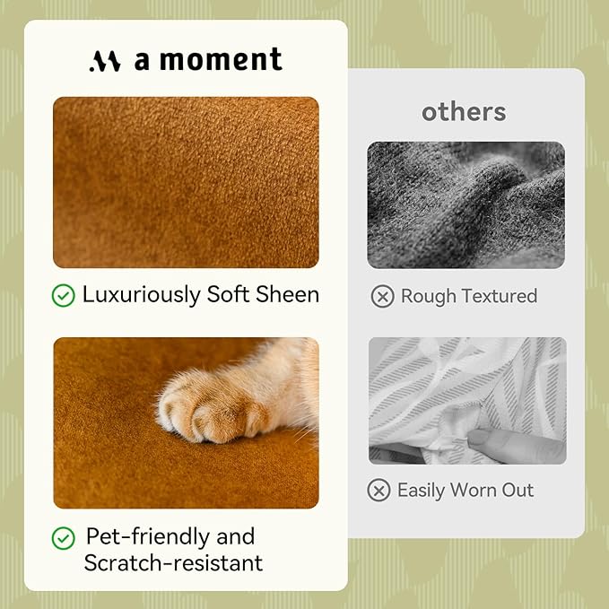 a moment Pack of 2 Stain-Resistant Throw Pillow Covers Pet-Friendly Pillowcases Cushion Covers for Sofa Couch Bed Outdoor Waterproof 18x18 Inch Gold Brown