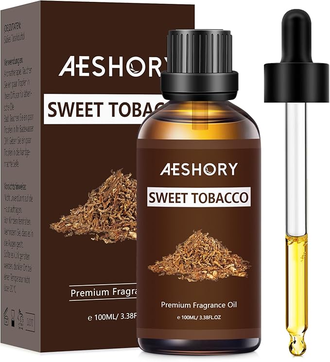 Sweet Tobacco Fragrance Oil 3.38FL.OZ - Aromatherapy Essential Oils for Diffusers for Home, Sweet Tobacco Scented Oils for Massage, Soap Candle Making Scents - 100ML