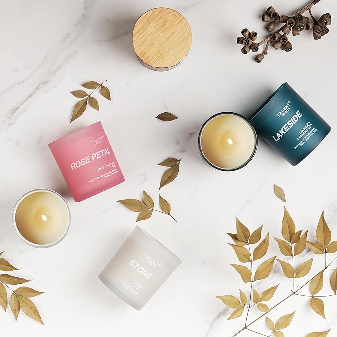 Candles for Home Scented, Natural Soy Wax, Scented Candle Stress Relief and Relaxation, Wild Mint & Eucalyptus, Medium Jar, Ideal for Home and Bedroom Decor