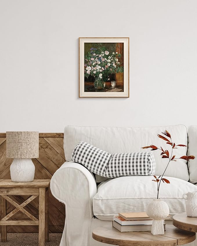 InSimSea Framed Canvas Wall Art, Flowers Wall Art for Living Room & Bathroom - Vintage Oil Painting, Print Home Decor - Wild Flowers (10"x12")