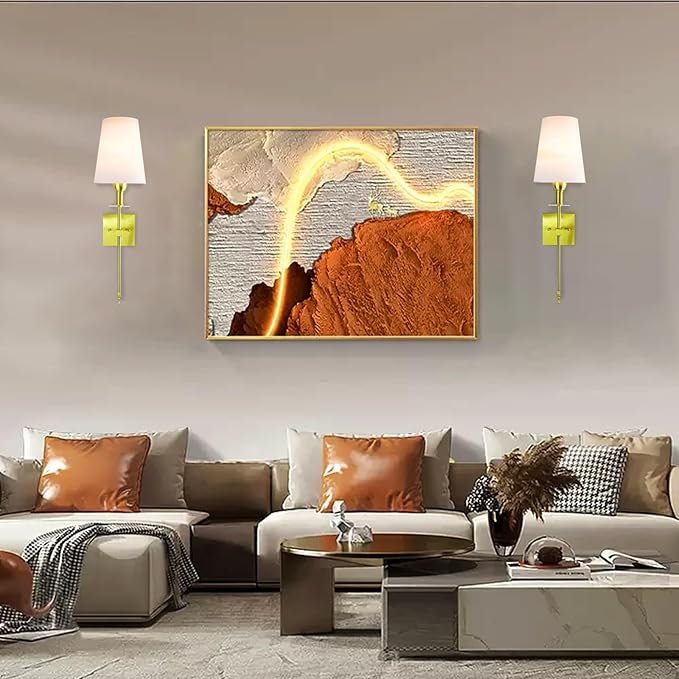 TOOTOO STAR Slim Wall Light Battery Operated Sconce Set of 2,not Hardwired Fixture,Battery Powered Wall Sconce with Remote Dimmable Light Bulb,for Living Room,Bedroom,Bathroom,Hallway