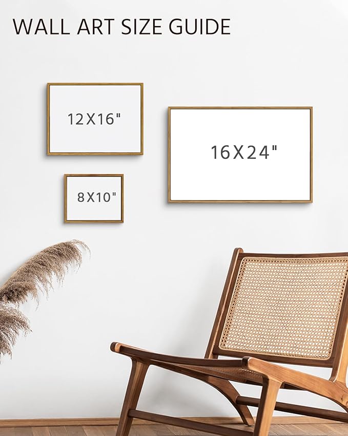 VIYYIEA Framed Canvas Wall Art Home Decor, Farmhouse Decor Rolling Valleys under Clear Skies Rustic Wall Painting, Vintage Art for Bedroom Office Living Room Decor, 9"x11"