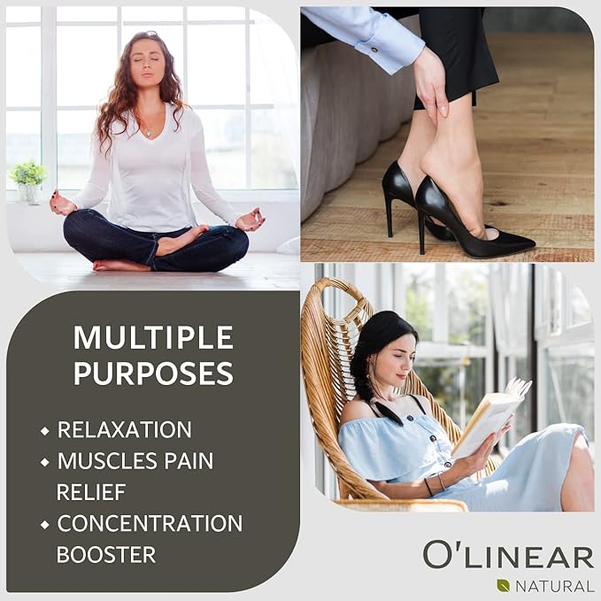 O'linear 3.4 Fl Oz Therapeutic Grade Peppermint Essential Oil for Diffusers for Home, Aromatherapy 100% Pure Mint Oil for Humidifiers, Natural Essential Oils for Candle Making SPA Steam Room Sauna