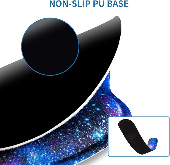 Ergonomic Keyboard Mouse Pad Wrist Rest Support Set for Laptop/Computer/Desktop,Memory Foam Hand Rest Wrist Cushion for Gaming/Office,Lightweight Comfortable & Pain Relief (Galaxy)