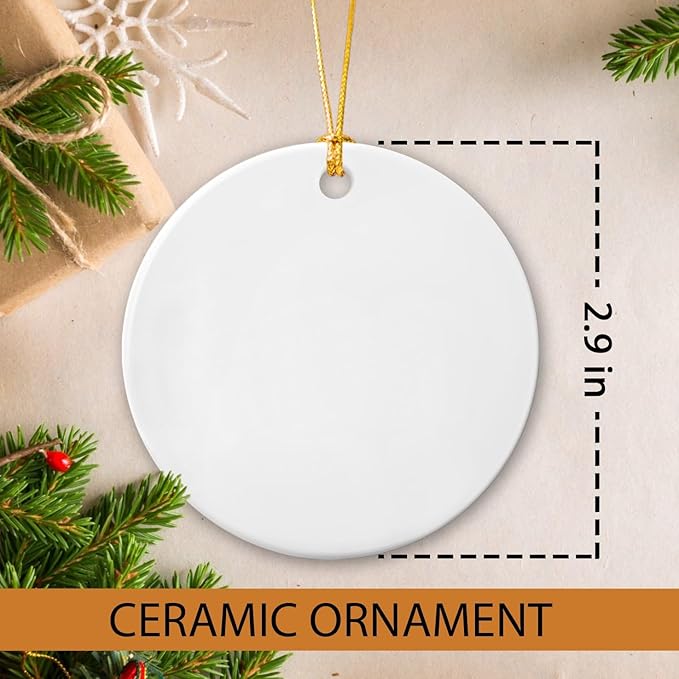 50th Wedding Anniversary Ornament, Personalized Happy Anniversary Ornament Gift for Mom Dad Grandparents, 50 Years As Mr & Mrs 2025 Xmas Ceramic Ornament, Custom Names & Years Anniversary Married