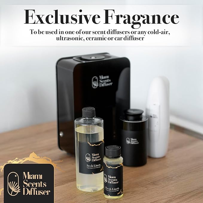 Fresh Linen Scent Inspired by Hotel 4 Fl Oz - 120 ml Essential Oils Aroma for Home Office Business Diffuser Luxury Fragance Refill Aromatherapy Natural Fresh Blend of Powder Musk and Lily of The Valey